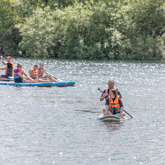 Paddleboarding on the Cotswold Water Park