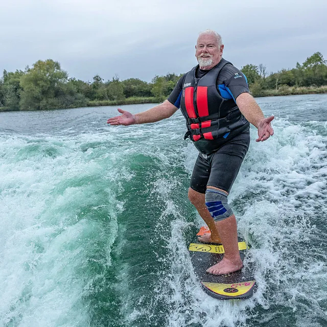 Wakesurfing on the cotswold lakes