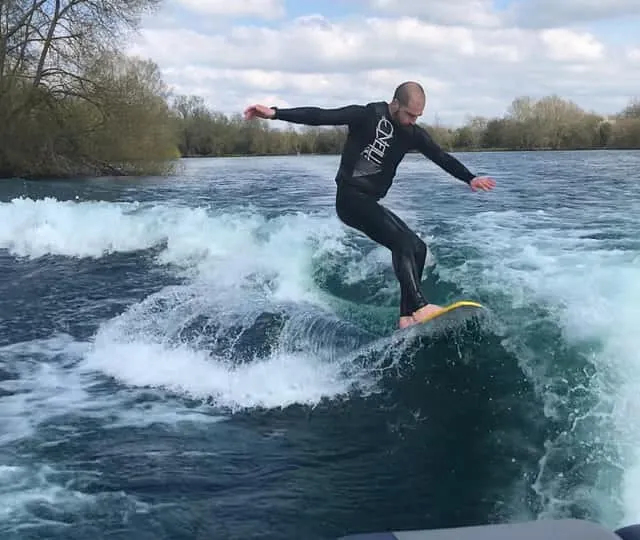 Wake surfing at lakes